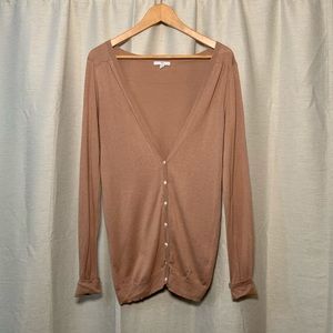 Tan Long Cardigan